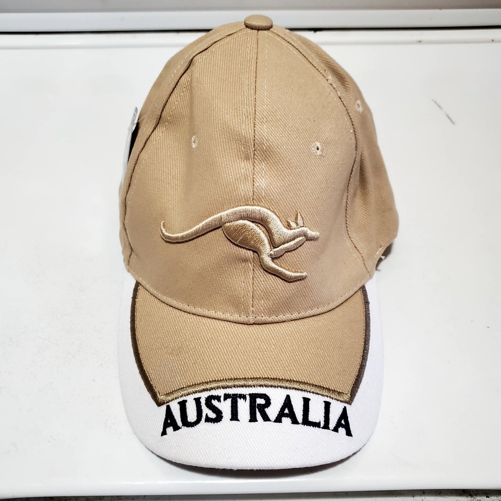 Boom‎ Up Souvenirs ● Baseball Cap ● Australia Kangaroo ● Adjustable ● Tan ● NWT